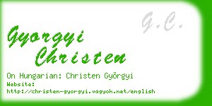 gyorgyi christen business card